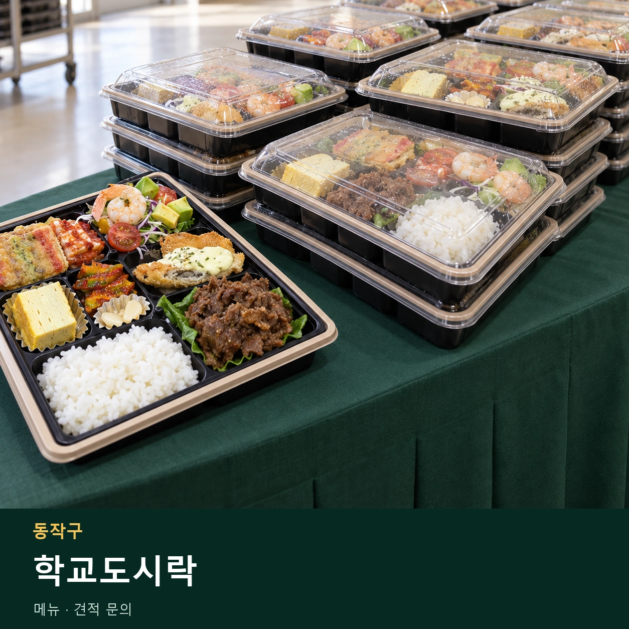 동작구 학교도시락 메뉴와 주문 목적 안내 이미지